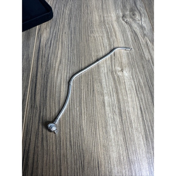 KAY Jewelers 925 Sterling Sliver Moments Halo Snake Chain Bracelet Love - Picture 4 of 11